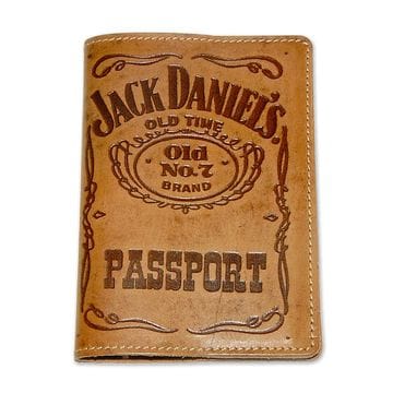 Обложка для паспорта Jack Daniels коричневая