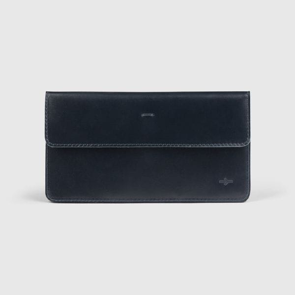 Плоский тонкий кошелек IGOR YORK темно-синий из натуральной кожи, купить в интернет-магазине Brutalbeard