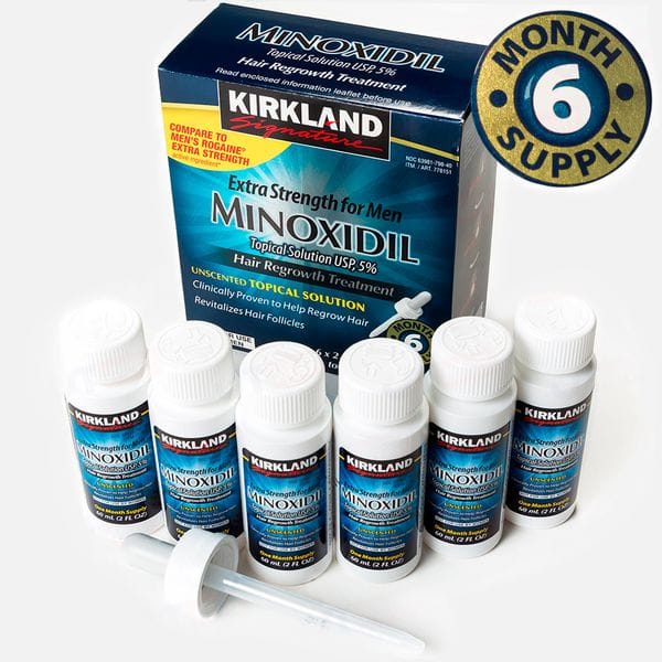 Лосьон для роста волос Kirkland Minoxidil 5% (6мес.) полный курс, купить в интернет-магазине Brutalbeard