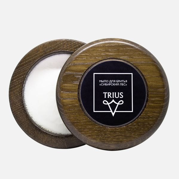 Мыло для бритья Trius аромат сибирский лес в темной чаше, купить в интернет-магазине Brutalbeard